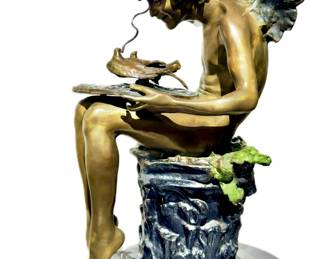 Lot 508 Jean Antoine Injalbert Bronze Sculpture Amour Aux Colombes