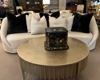 Baker Curved Sofa and Cocktail Table