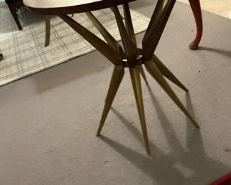 Iron and wood Side Table