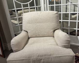 F. Schumacher Linen English Arm Chair