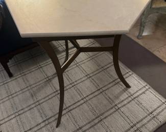 Iron and Stone End Table