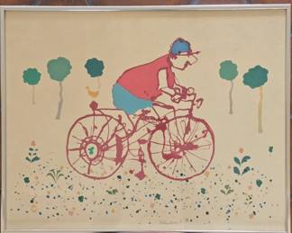 Robert Weil "My Bike, My Bird" signed & numbered serigraph