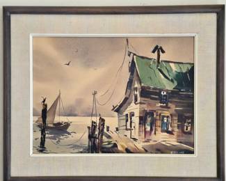 R. Steinke signed original watercolor painting