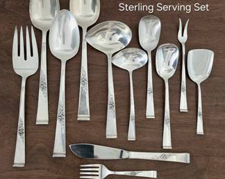 Reed & Barton "Classic Rose" Sterling silver serving set plus child's set