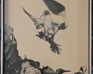 1975 highly detailed pen & ink; signed Tove