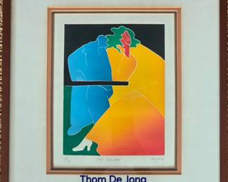 Thom De Jong "The Couple" aqua tint etching, signed & numbered