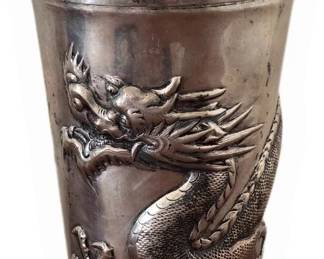 Antique Chinese import silver cocktail shaker