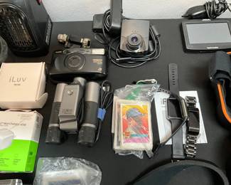 Digital Camera Binoculars, Baseball Cards, Smart Fit Watches