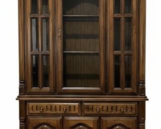 Vintage Oak China Cabinet