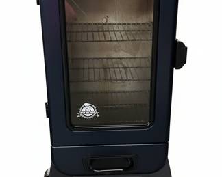Pit Boss 3-Series Analog Electric Vertical Smoker, Blue Hammertone With Cover