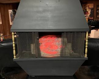 electric mid century fireplace