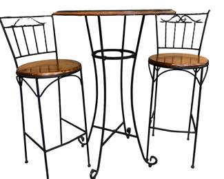 Bar table and chairs