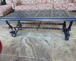 Metal patio coffee table