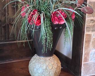 Large faux floral arrangement (2 matching)