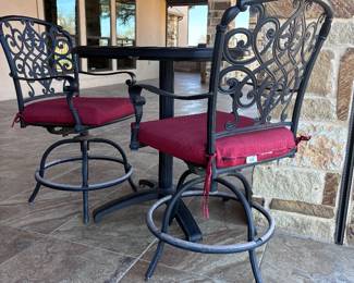 High-top patio bistro set