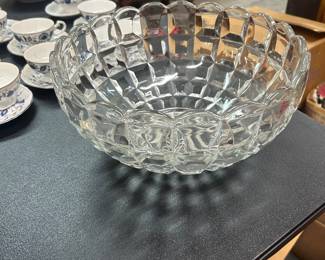 Fostoria glass punch bowl