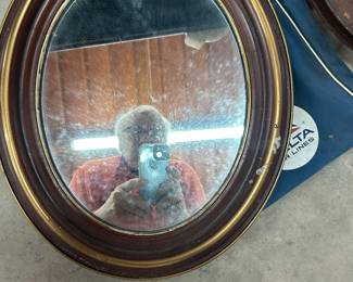 Oval 19th century mirror 