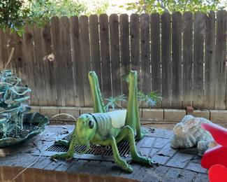 Huge garage art grasshopper 