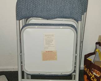 Set of folding chairs. (Card table available also)