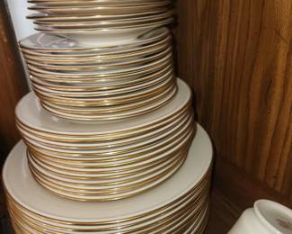 Lenox Holiday pattern china and serving pieces