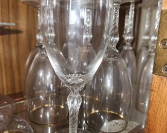 Gold rimmed stemware collection