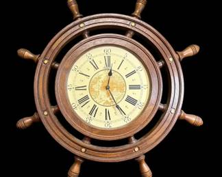 31.5 Paragon Wooden Ship Wheel Wall Clock