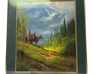 24.5 x28.5  Reflecting His Majesty Signed  Numbered G. Harvey