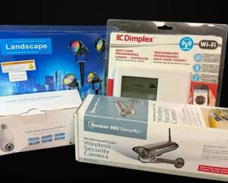 Dimplex Controller, Landscape Lights, and Security Cameras