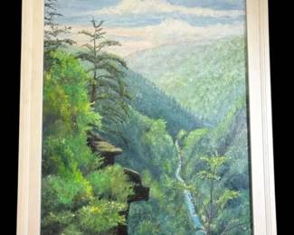 24 x30.5  Georgias Gorge Painting By Delbert Newhouse
