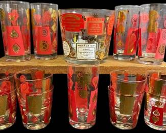 Jeanette Cocktail Recipe Ice Bucket and More Poker Glasses