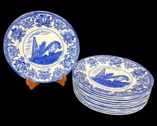 Old English W. Adams  Co Flowing Well Plates