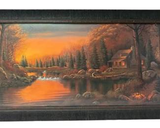 36.5 x20.5  Quiet Evening Signed Derk Hansen