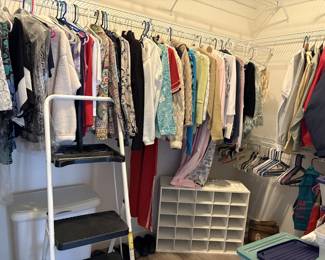 women's clothes, shoe stand