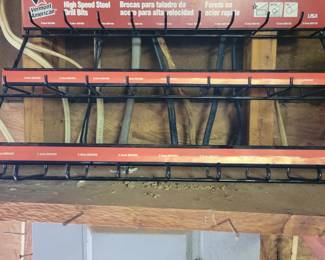 Drill bit display rack 