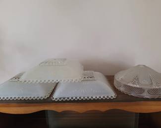 Vintage ceiling light covers 