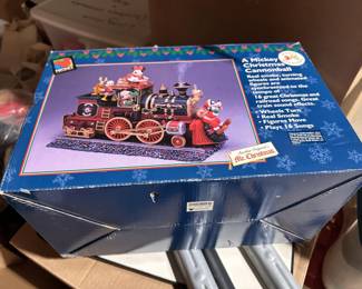 Mickey Mouse Christmas train engine decoration