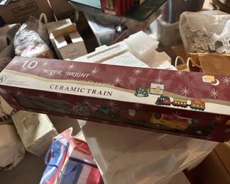 ceramic christmas train