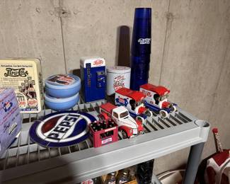 Vintage Pepsi advertising items. 