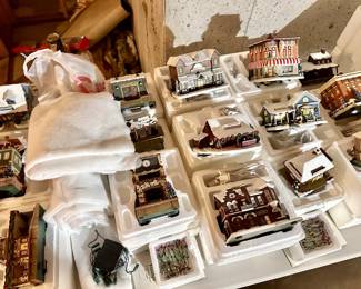 Assorted Hawthorne Village Ceramic Christmas Buildings