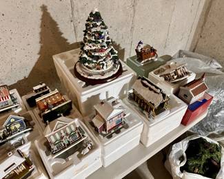 Assorted Hawthorne Village Ceramic Christmas Buildings