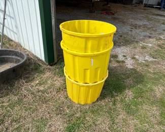 3 MINERAL TUBS  FEED BUCKET