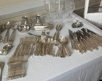 Full set of beautiful silver plate flatware