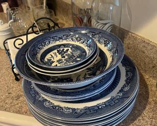 Blue and white dishes