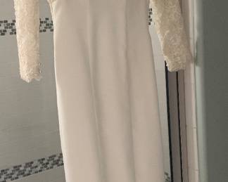 Very nice beaded wedding dress. 