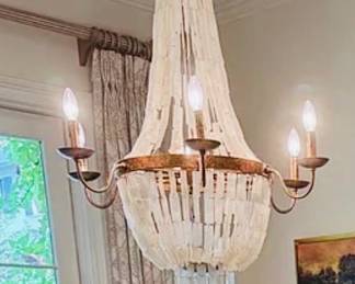 Empire Style Coastal Style chandelier made from gilded metal and shells-gorgeous