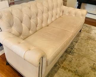 Solid Leather sofa by Wesley Hall