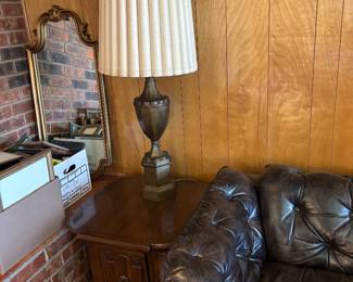Pair of midcentury lamps and end tables 