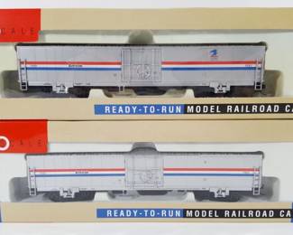 Walthers Ready To Run 60' Material Handling Car Amtrak Duo
