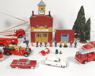 Fire Department, Trucks and People