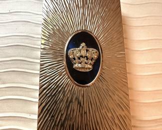 New in box Evans metal wrist compact purse